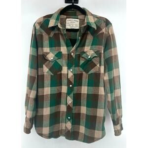 Canyon River Blues Rugged Cotton Flannel Snap Closure Men's M